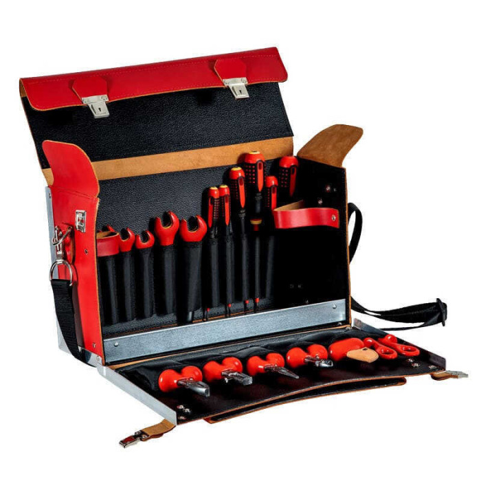 Jeu outils isoles dans mallette en cuir 19 pcs Bahco 3045V 2