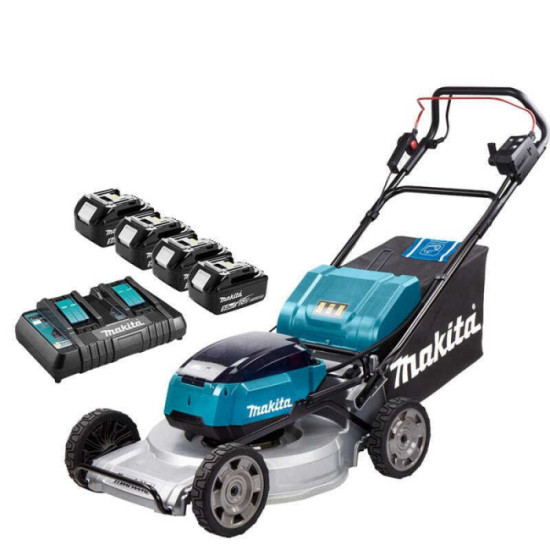 Tondeuse auto tractee 36V lxt largeur de coupe de 53 cm Makita DLM533PT4