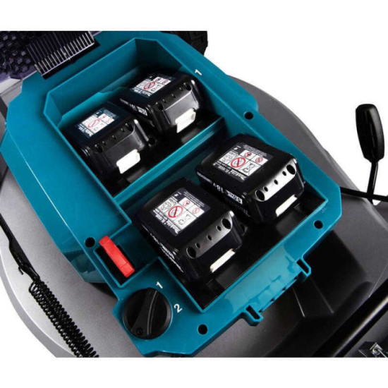 Tondeuse auto tractee 36V lxt largeur de coupe de 53 cm Makita DLM533PT4