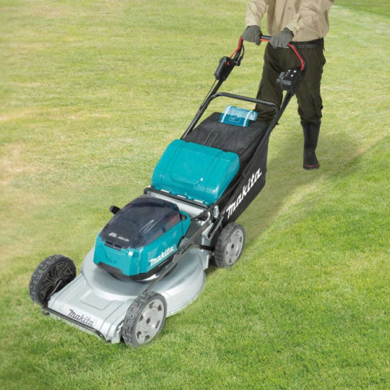 Tondeuse auto tractee 36V lxt largeur de coupe de 53 cm Makita DLM533PT4
