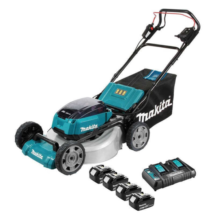 Tondeuse auto tractee 36V 53 cm Makita DLM532PT4