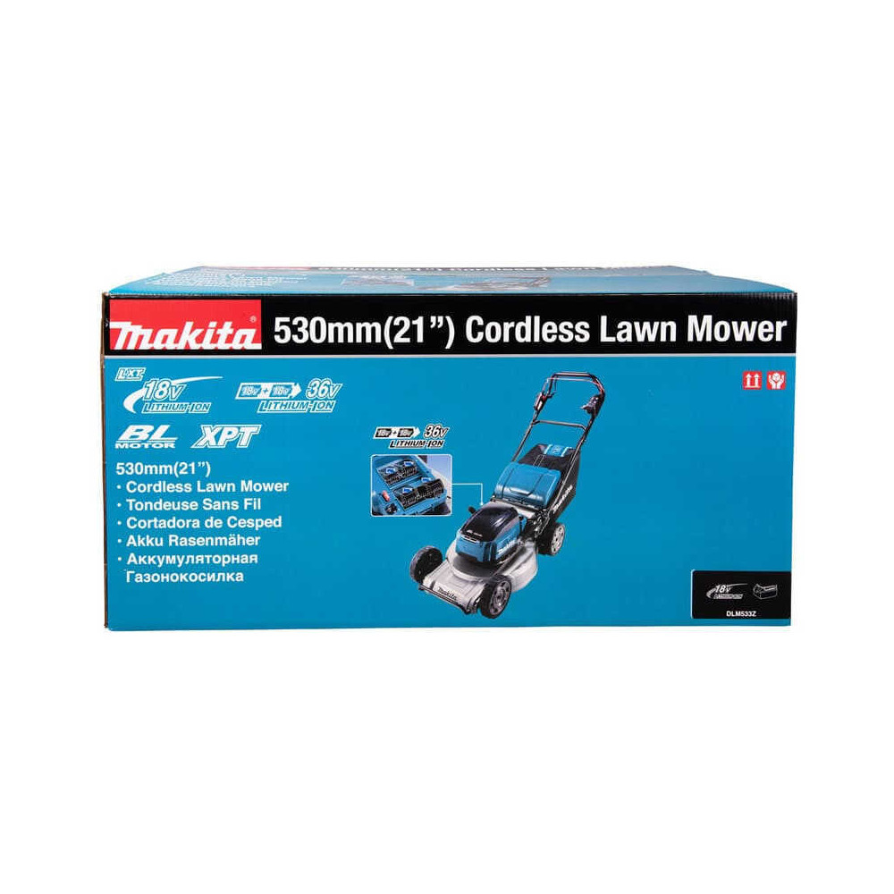 Tondeuse auto tractee 36V li ion lxt produit seul largeur de coupe de 53 cm Makita DLM533Z