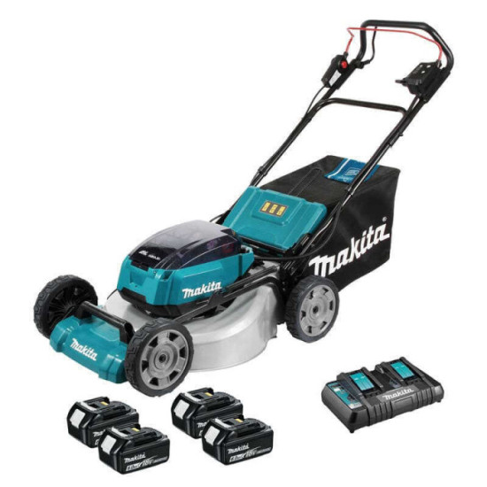 Tondeuse auto tractee 36V 53 cm Makita DLM532PG4