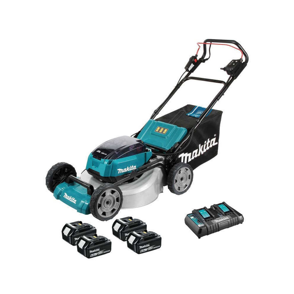 Tondeuse auto tractee 36V 53 cm Makita DLM532PG4