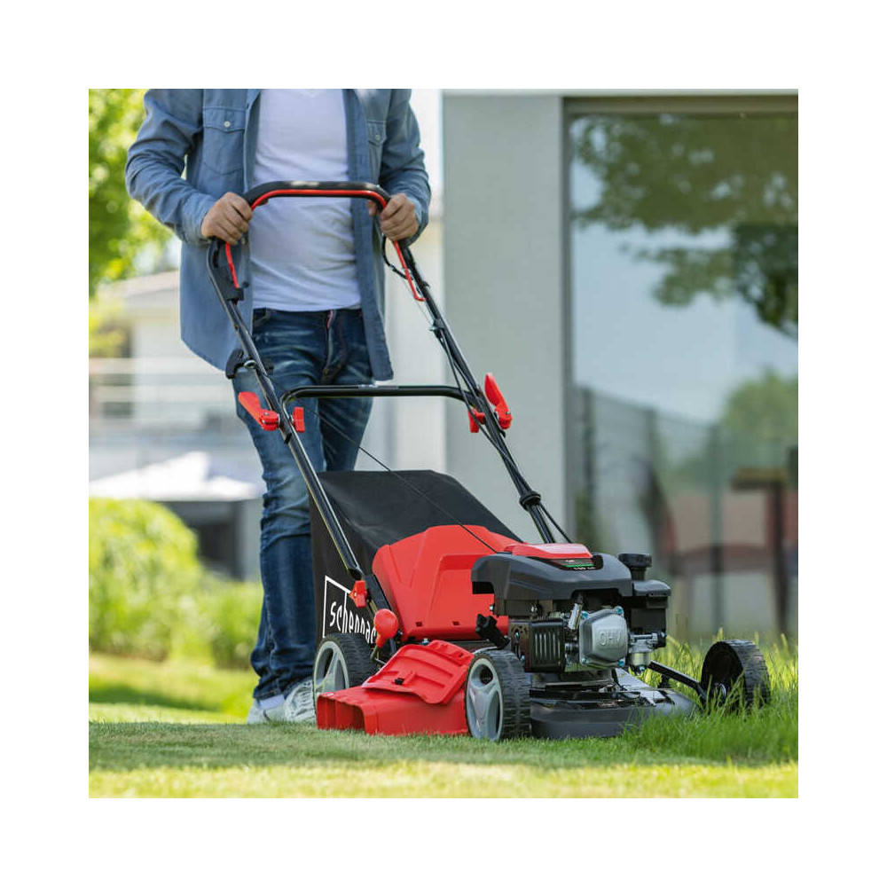 Tondeuse a gazon thermique autotractee 46CM MS161 46 scheppach 5911244905