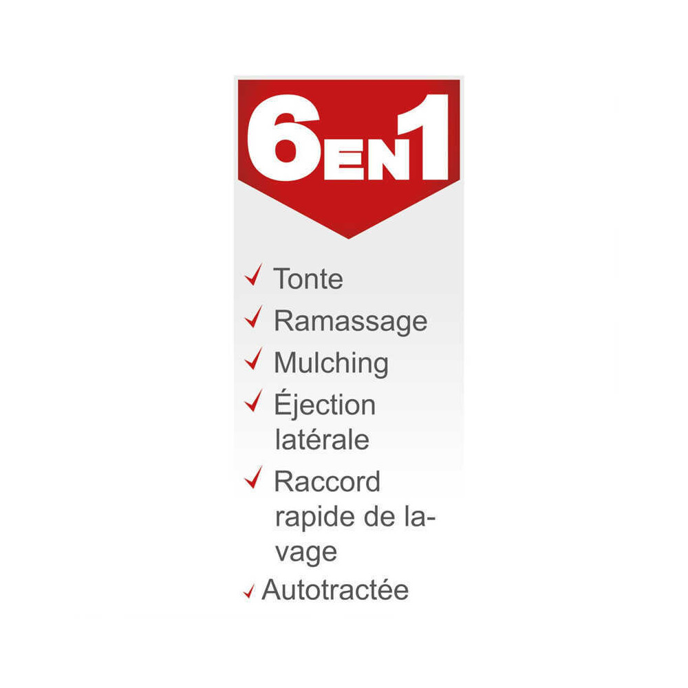 Tondeuse a gazon thermique autotractee 46CM MS161 46 scheppach 5911244905