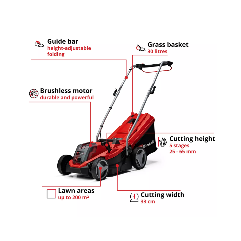 Tondeuse a gazon 18V ge cm 1833 li avec batterie 40 ah Einhell 3413260