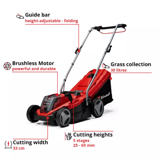 Tondeuse 18V 33CM ge cm 1833 li solo Einhell 3413266