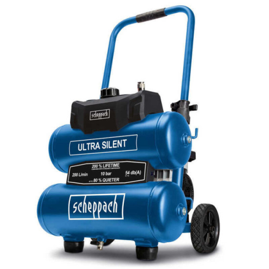 Compresseur ultra silencieux 10BAR sans huile HC20SI scheppach 5906145901
