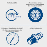 Compresseur ultra silencieux 10BAR sans huile HC20SI scheppach 5906145901