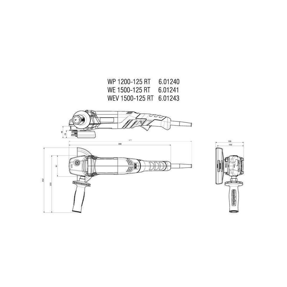 Meuleuse d angle we 1500 125 rt Metabo 601241000