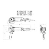 Meuleuse d angle we 1500 125 rt Metabo 601241000