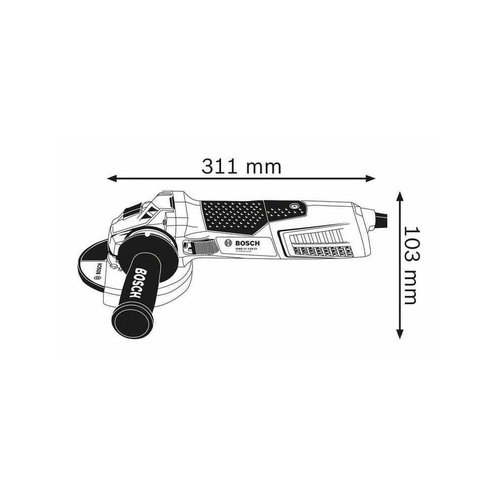 Meuleuse d angle 1900W O125 mm gws 19 125 cie Bosch 060179P002