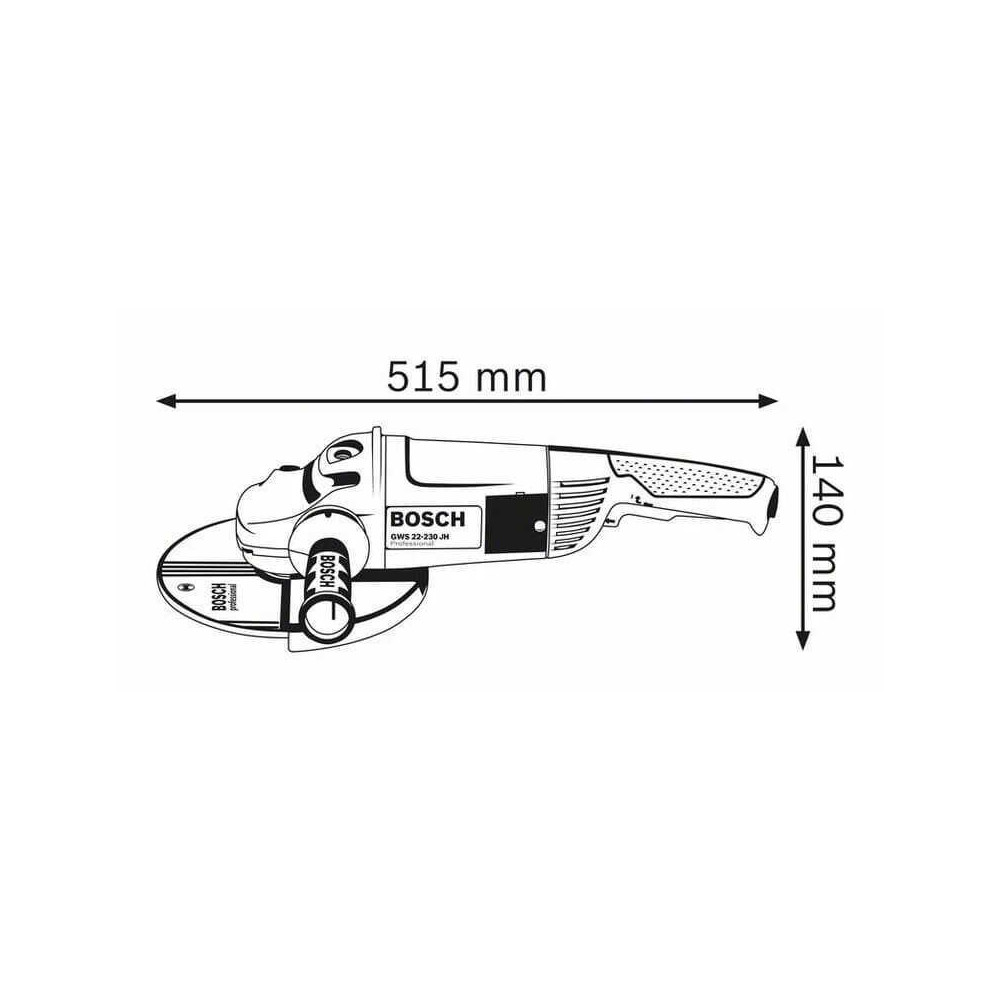 Meuleuse angulaire 2200 w O230 mm gws 22 230 jh Bosch 0601882M03