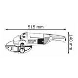 Meuleuse angulaire 2200 w O230 mm gws 22 230 jh Bosch 0601882M03