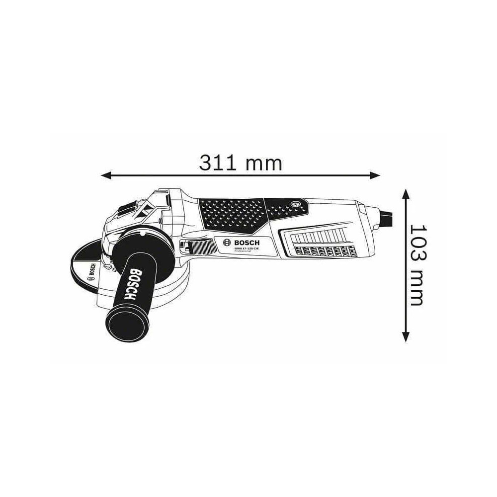 Meuleuse d angle 125 mm 1700W 060179H002 Bosch GWS17 125CIE
