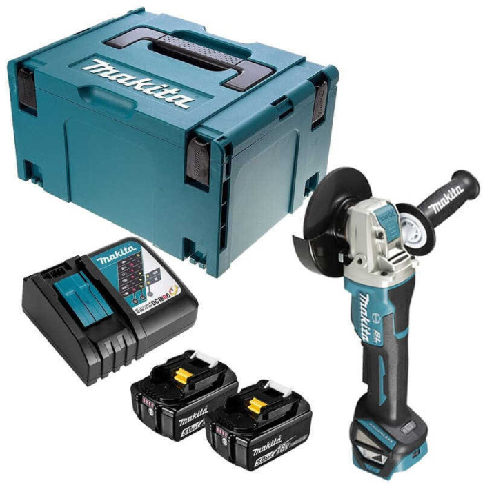 Meuleuse 18V lxt li ion 125 mm 2X5AH en makpac Makita DGA519RTJ1