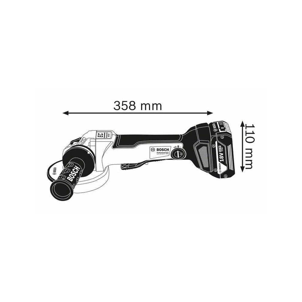 Meuleuse 18V O125 mm produit seul gws 18V 10 pc Bosch 06019G3E0B