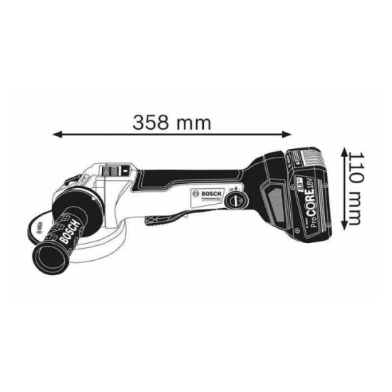 Meuleuse 18V O125 mm produit seul gws 18V 10 psc Bosch 06019G3F0B