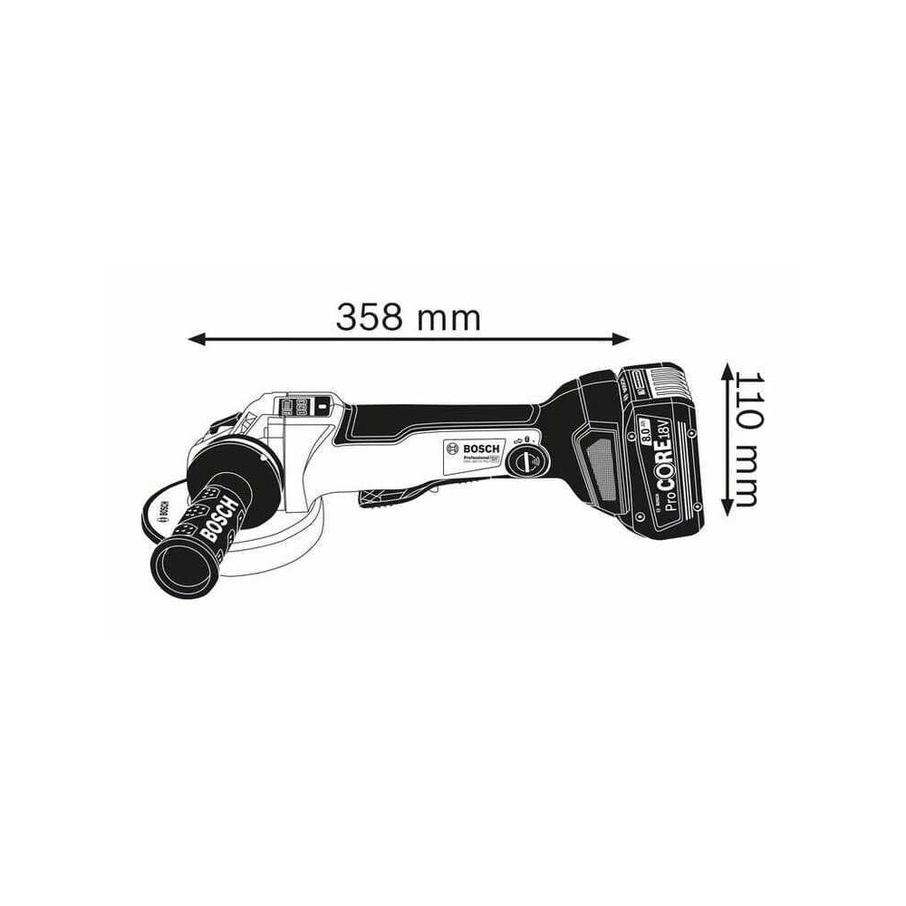 Meuleuse 18V O125 mm produit seul gws 18V 10 psc Bosch 06019G3F0B