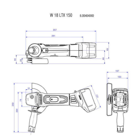 Meuleuse Metabo W18LTX150
