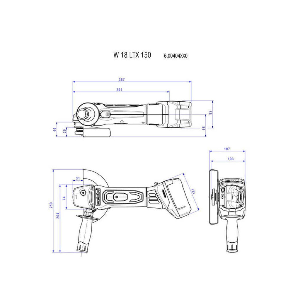 Meuleuse Metabo W18LTX150