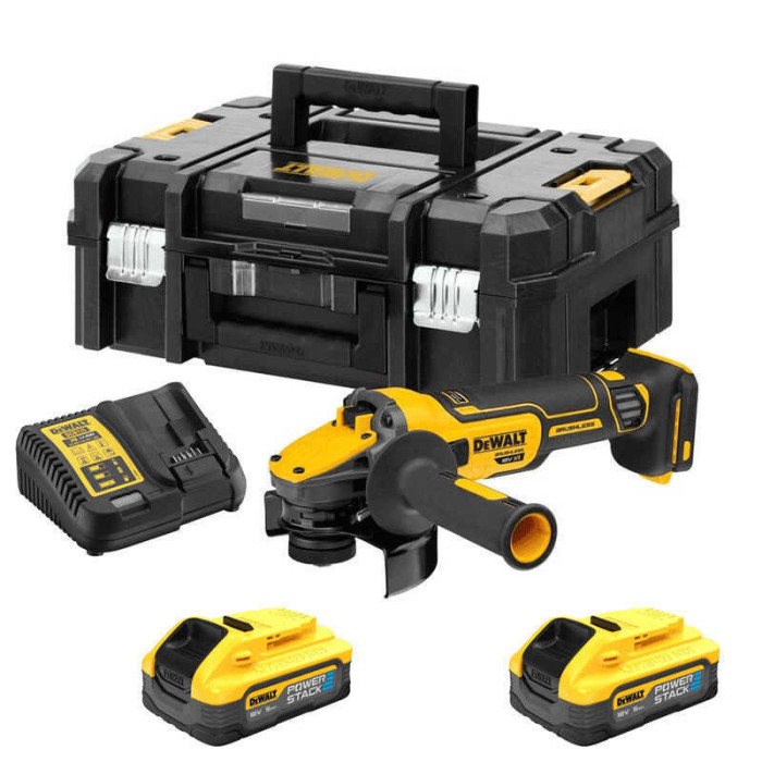 Meuleuse d angle 18V 125 mm brushless coffret tstak Dewalt DCG409H2T