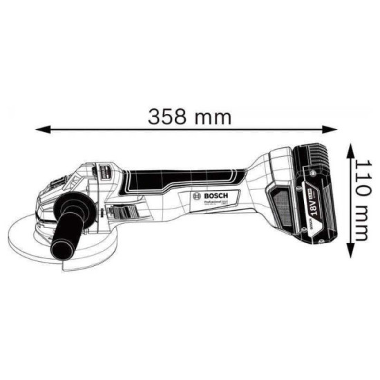 Meuleuse anglulaire 115 mm gws 18V 10 Bosch 06019J4000