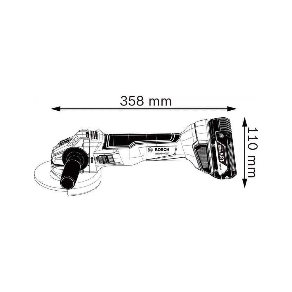Meuleuse anglulaire 115 mm gws 18V 10 Bosch 06019J4000