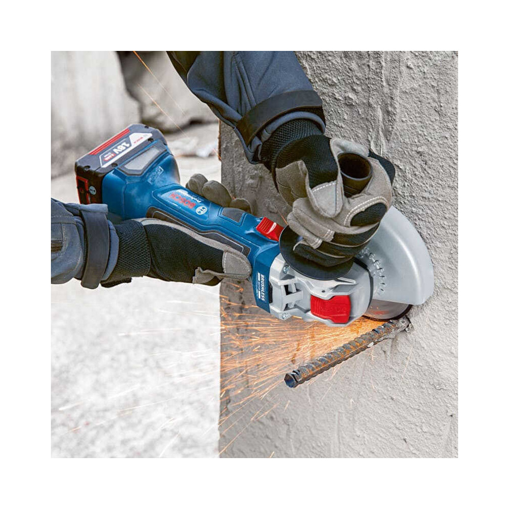 Meuleuse d angle 18V O125 mm produit seul gxs 18V 7 x lock en coffret Bosch 06019H9102
