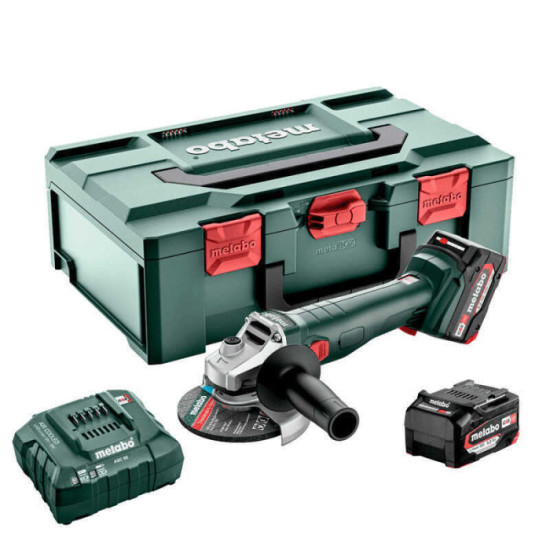 Meuleuse d angle 18V O125MM 2X52AH chargeur asc 55 dans metabox Metabo 602249650