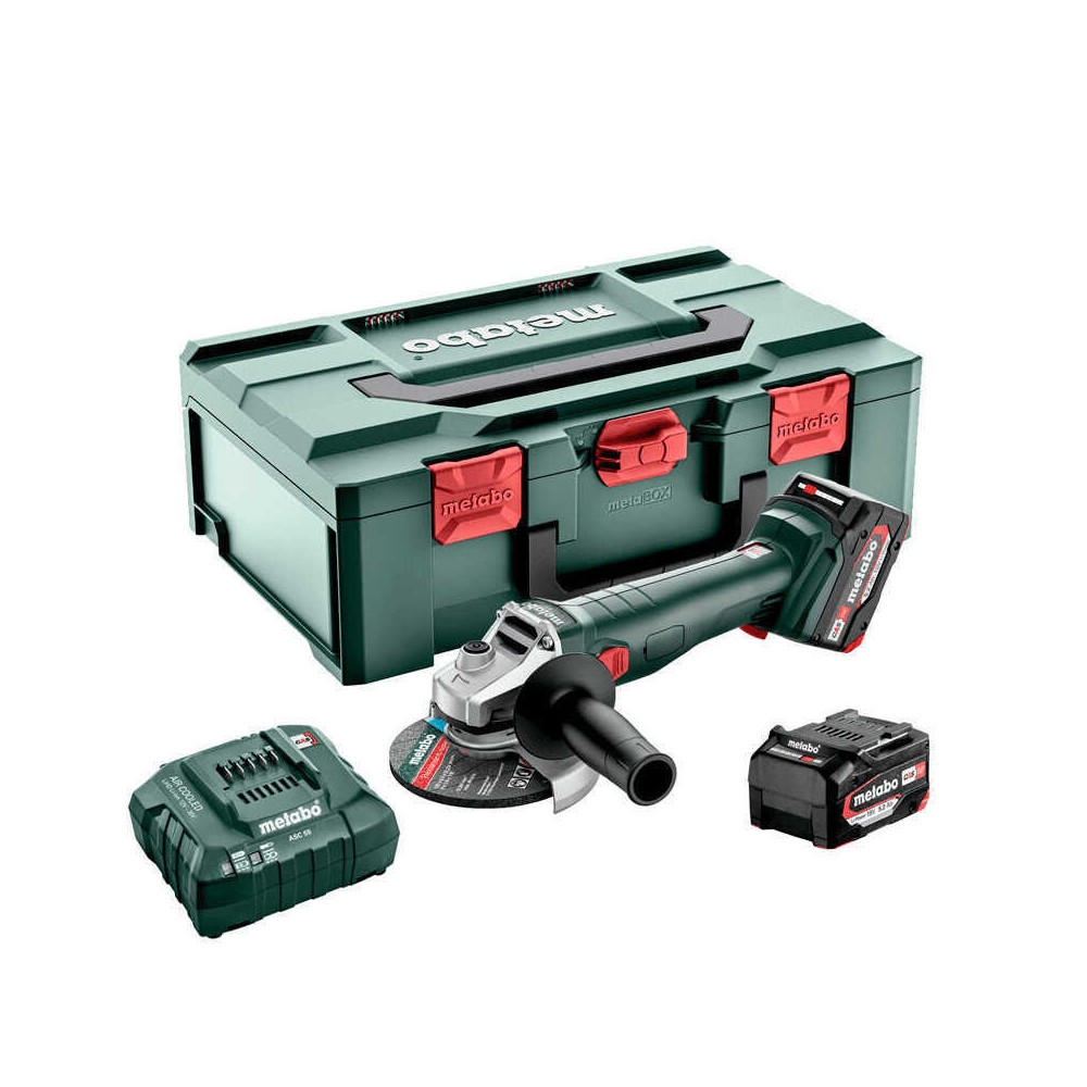 Meuleuse d angle 18V O125MM 2X52AH chargeur asc 55 dans metabox Metabo 602249650