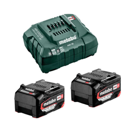 Meuleuse d angle 18V O125MM 2X52AH chargeur asc 55 dans metabox Metabo 602249650