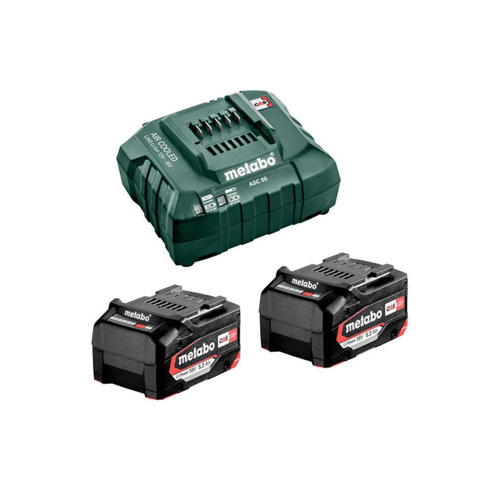 Meuleuse d angle 18V O125MM 2X52AH chargeur asc 55 dans metabox Metabo 602249650
