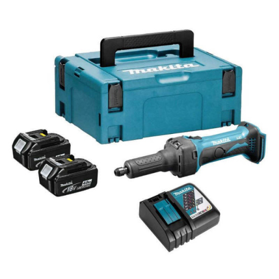 Meuleuse droite sans fil lxt 18V li ion 2X4AH avec makpac Makita DGD800RMJ
