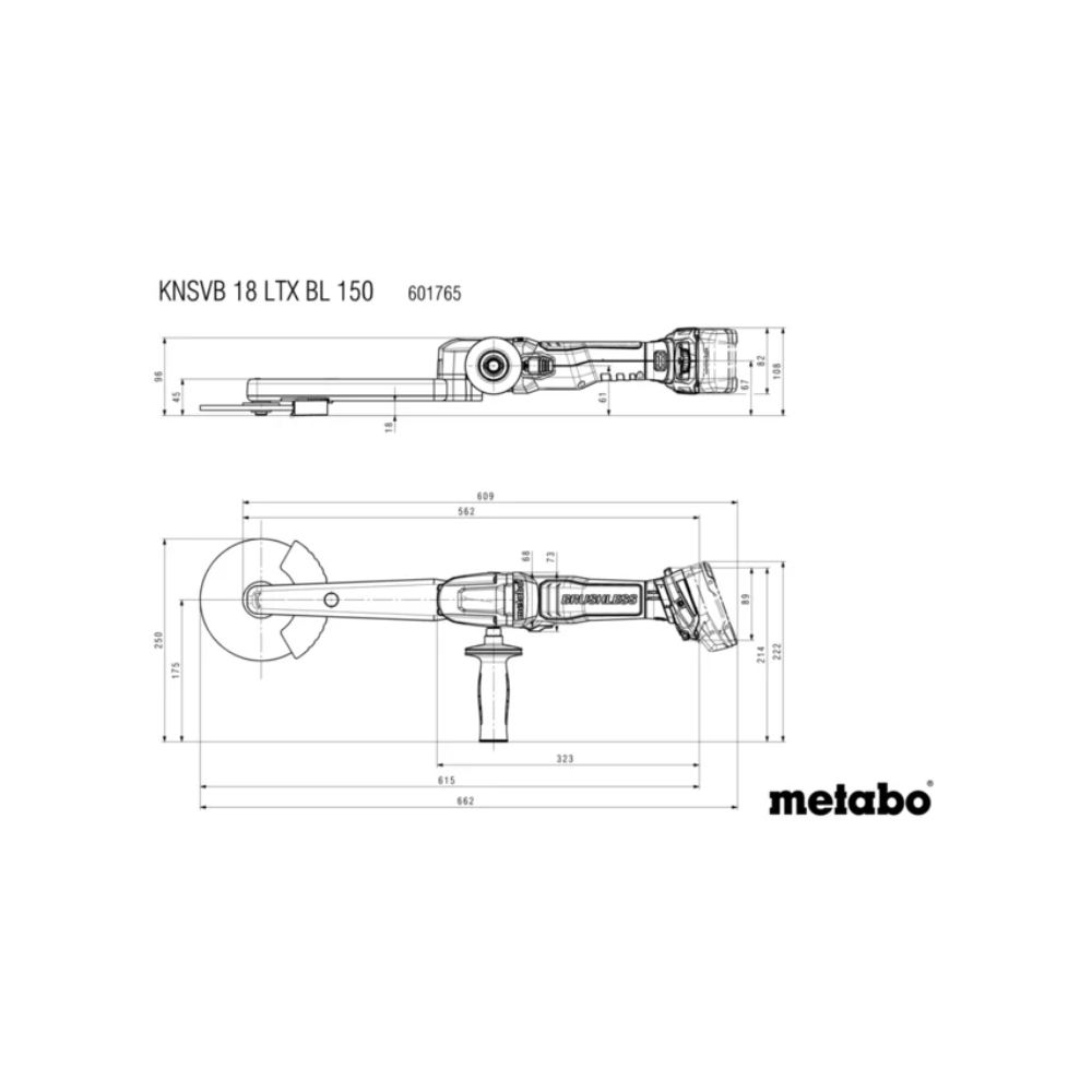 Meuleuse d angle 18V 150MM solo knsvb 18 ltx bl 150 Metabo 601765840