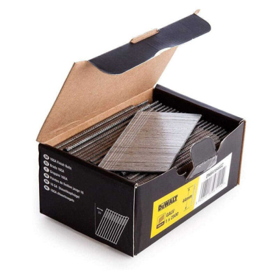 Lot de pointes en acier galvanise 16X32MM 16 ga 20 2500 pcs Dewalt DNBA1632GZ
