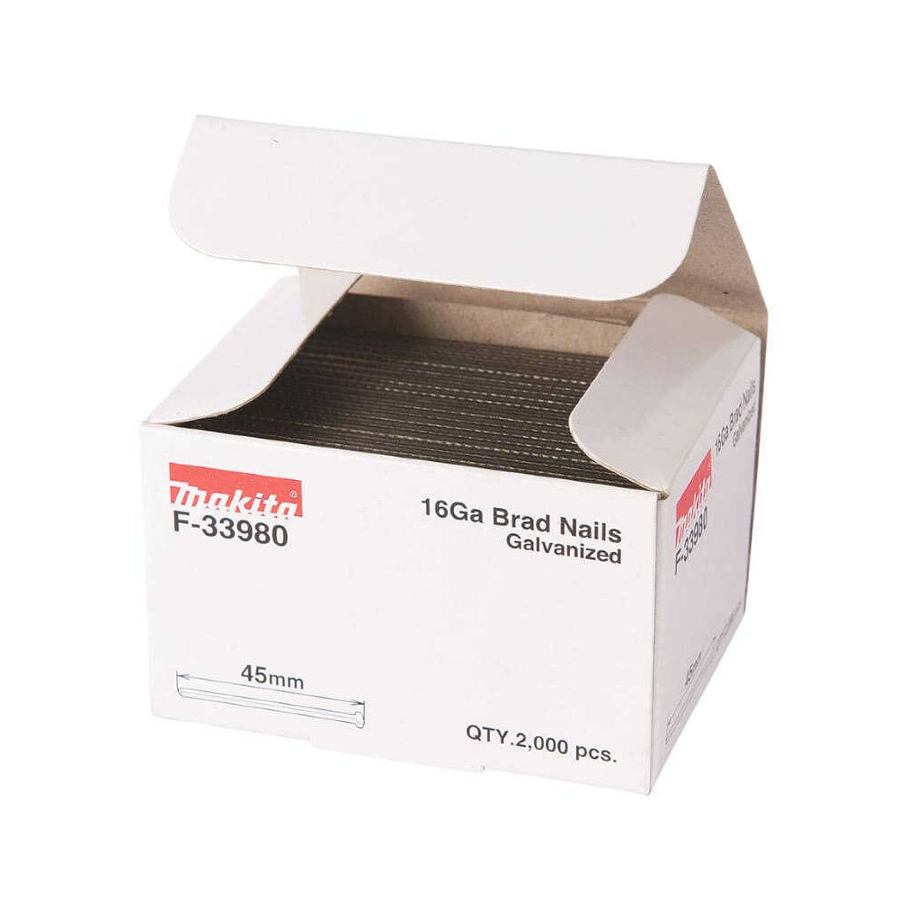 Clous brads en t galvanises long 45MM 2000 pcs Makita f 33980