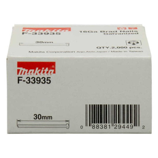 Clous finettes 16GA 30MM Makita f 33935