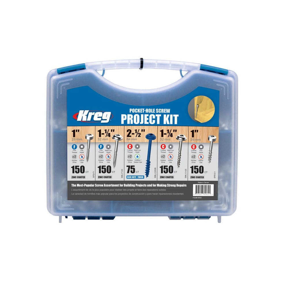 Kit de vis pour trous de poche 675 pcs kreg SK03