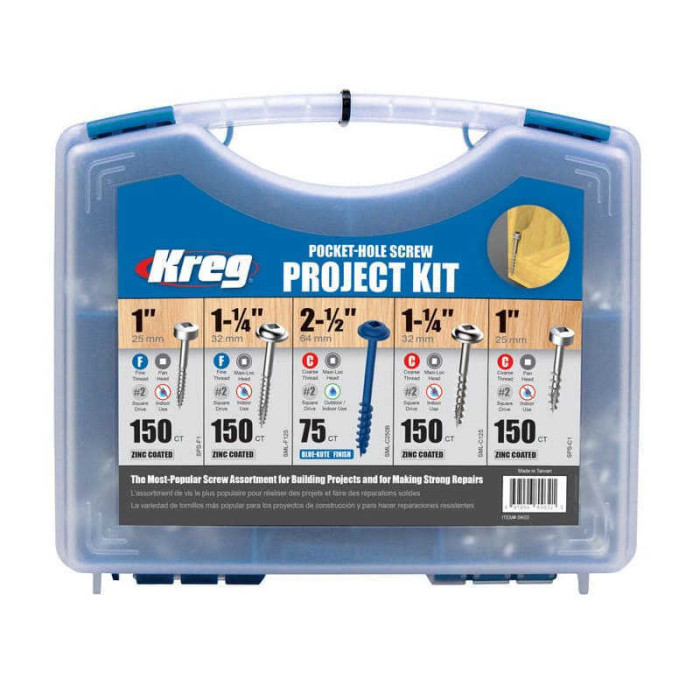 Kit de vis pour trous de poche 675 pcs kreg SK03