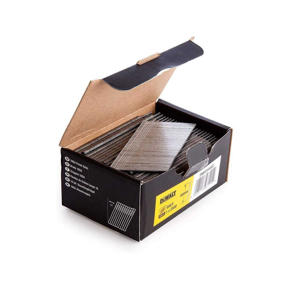 Lot de pointes en acier galvanise 16X38MM 16 ga 20 2500 pcs Dewalt DNBA1638GZ