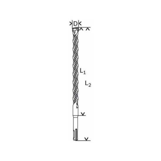 Forets pour marteau perforateur sds plus o 6 mm l 115 mm Bosch 1618596166