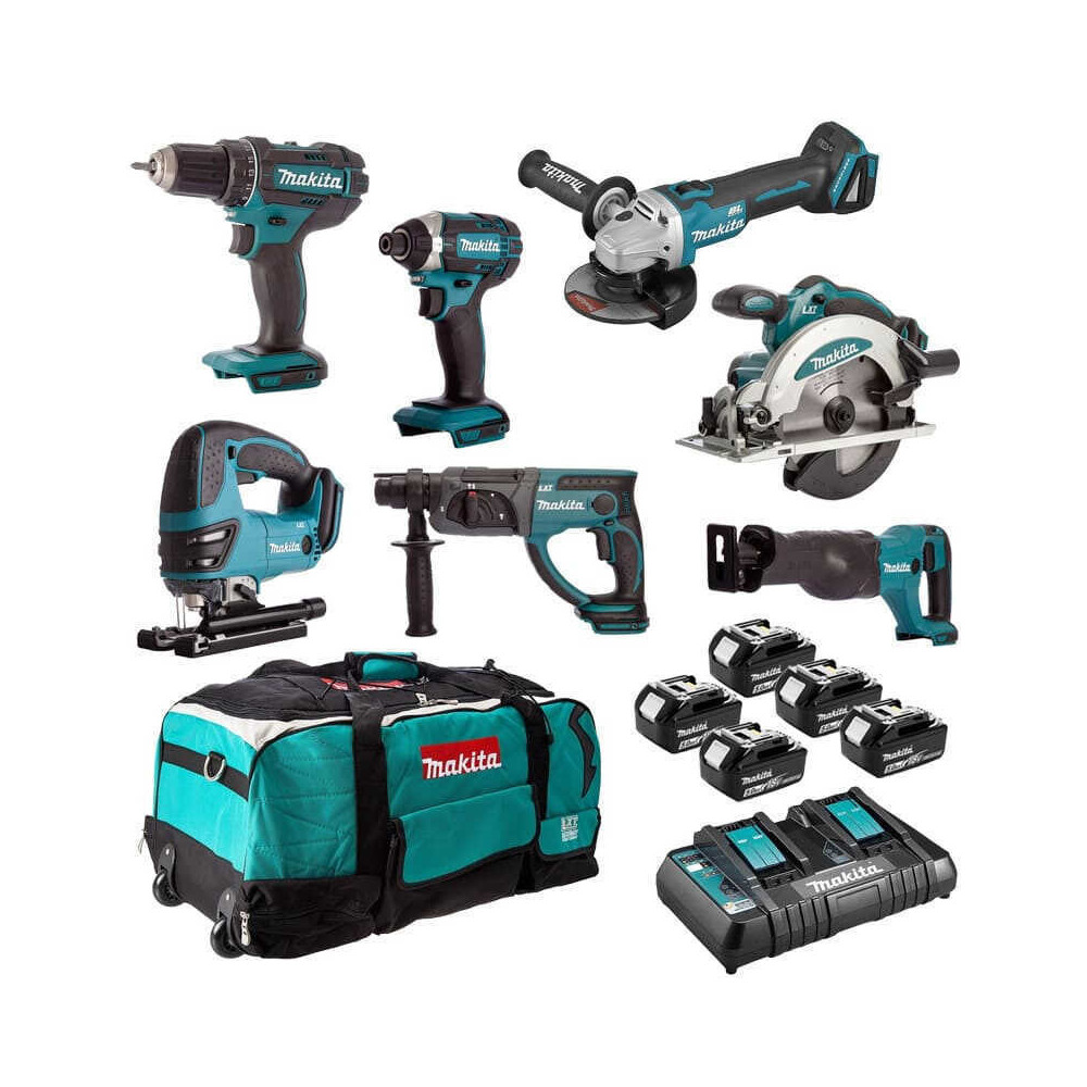 Pack 7 machines Makita DLX7013PT1 5x5,0 Ah HT