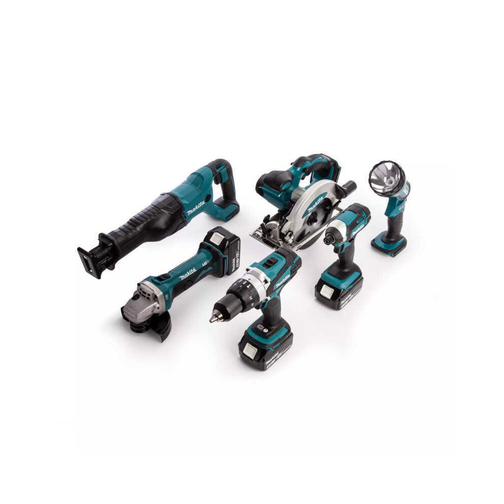 Combopack 6 outils Makita DLX6072PT