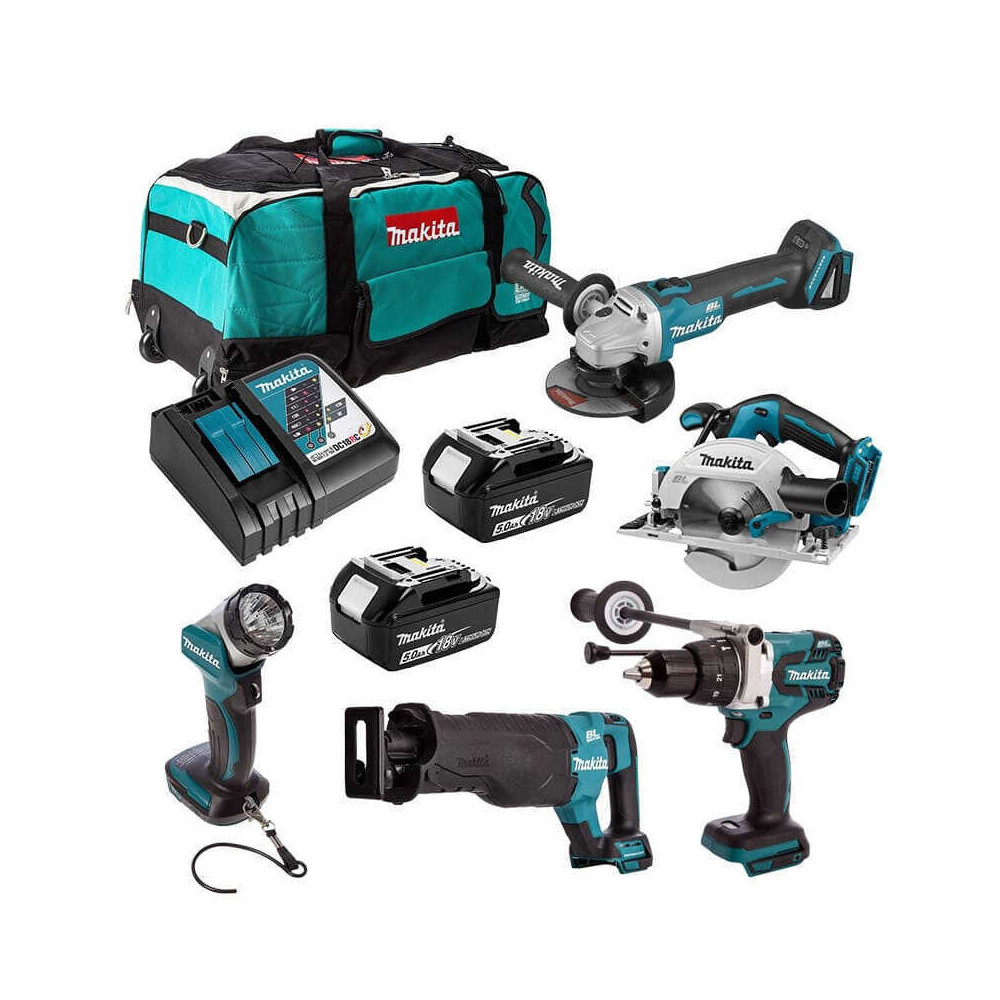 Combopack 5 outils machine sans fil Makita DLX5034T